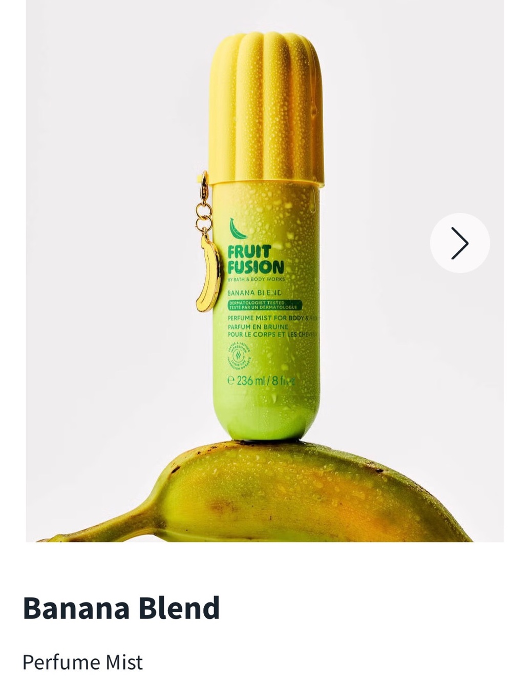Bath & Body Works Banana Blend Fruit Fusion Perfume Mist 8oz New
